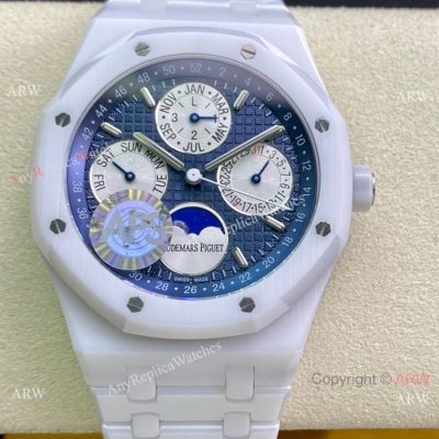 Audemars Piguet Royal Oak Perpetual Calendar White Ceramic Copy Watch